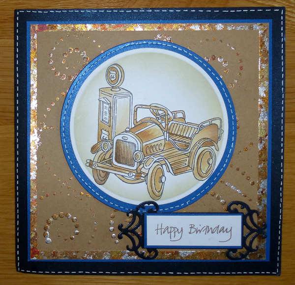 Mens Card with vintage car