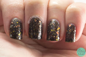 nails, nail art, nail polish, glitter, hey darling polish, kbshimmer, indie polish, band geek, black 
