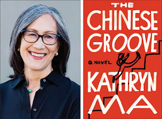 Kathryn Ma and the cover of her new novel The Chinese Groove