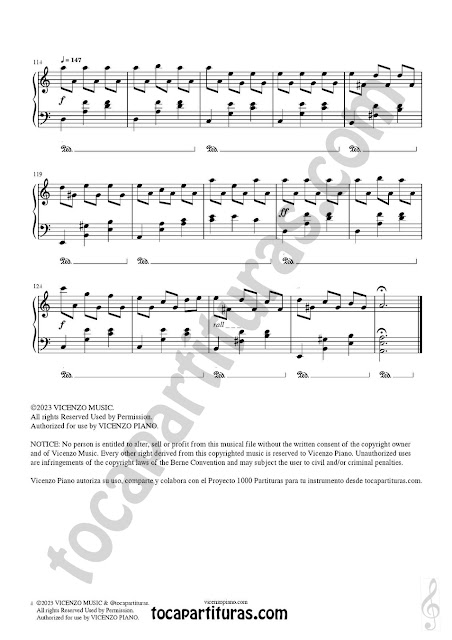 Partitura 04 de Piano de Vals de un Corazón Roto de Vicenzo Piano Sheet Music for Waltz of a broken heart