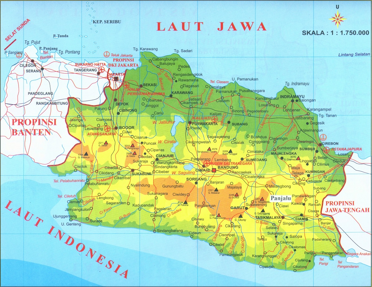  Peta  Jawa  Barat  Lengkap Gambar  HD dan Keterangannya PETA  HD