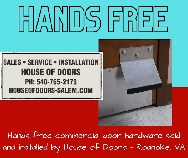 Hands free commercial door hardware sold and installed by House of Doors - Roanoke, VA