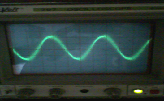 OUTPUT WAVEFORM OF INVERSION CIRCUIT WITH LOAD 200 OHMS