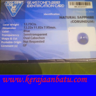 BLUE SAPPHIRE CORUNDUM BERMEMO KODE P 920