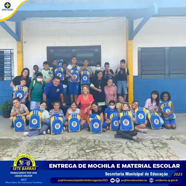 Prefeitura e Secretaria de Educação de Sete Barras entregam Mochilas e Materiais Escolares aos Alunos