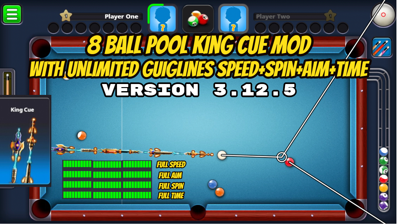 8 Ball Pool 3.12.5King Cue Mod With Unlimited Guidlines And ... - 