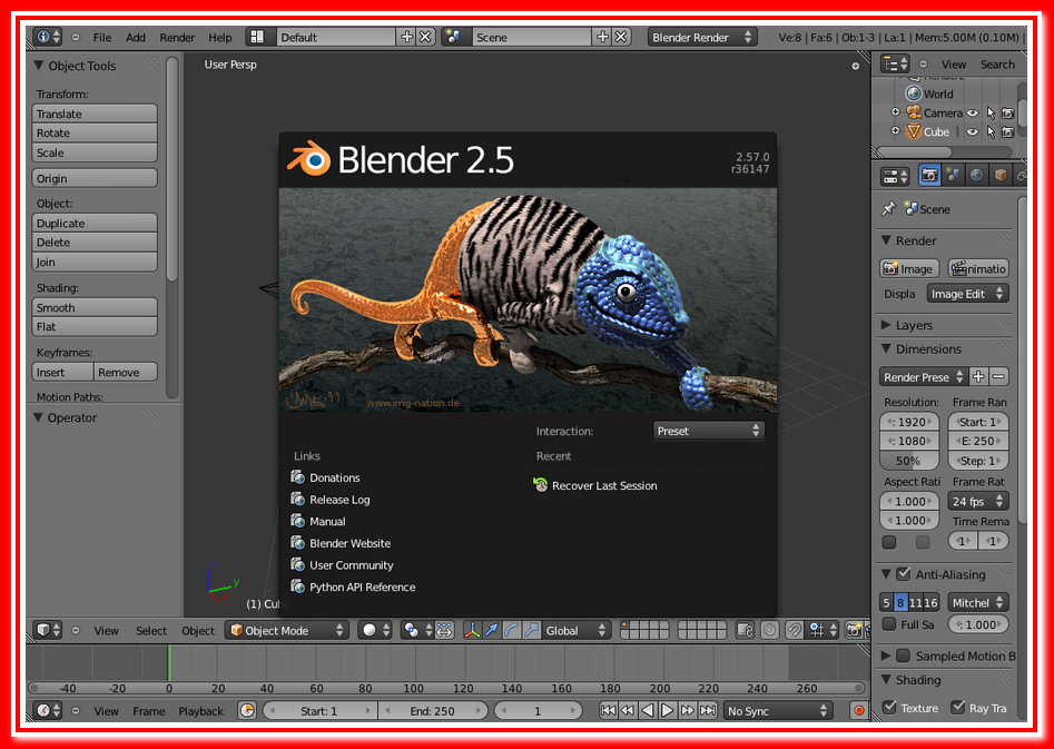 Apresentação Blender 2.57