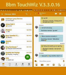 BBM Mod Tema TouchWiz v3.3.1.24 Apk Latest Full Features 