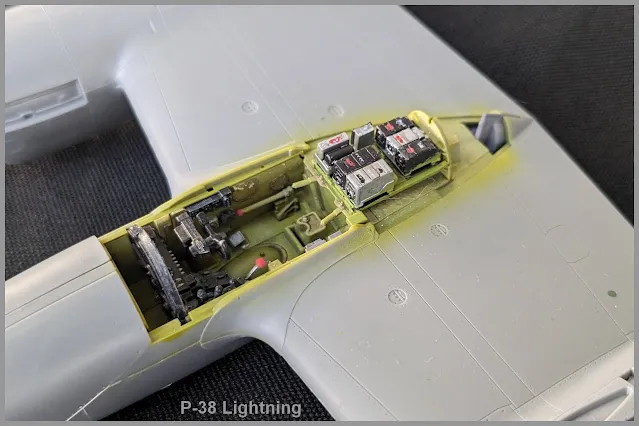 Cockpit du P-38F/G de Tamiya au 1/48.