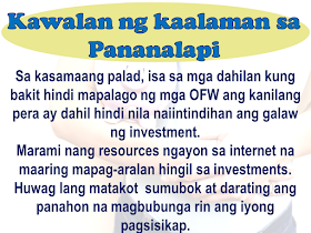 Many Filipinos take chances of working abroad for bigger salary adding to the number of overseas Filipino workers (OFW) deployed around the globe. Converted to local currency, their salaries may look bigger but why there are so many OFWs who are going home still without savings after all the sacrifices and even doing side hustles aside from your regular job?     Advertisement         Sponsored Links       Maybe, you are doing one or more of these mistakes that makes it difficult for you to save money:   Spending too much. There’s nothing wrong with buying something for your family. It won’t hurt if you send them a balikbayan box at least once a year. Sadly, one of the reasons why it is hard for OFWs to save money is because you might be spending too much on material things for your family.  Even if you put a cap on remittance, you can’t help but buy yourself a new phone or even new clothes every week. You might even be spending too much on food you can’t even finish or choose to go for a more expensive form of transportation when there is a cheaper alternative.  Remember that every centavo counts. Don’t waste it.  Feeling responsible for all the expenses back home. Yes, you are earning in dollars (or any other currency). Still, does this mean you should be the one responsible for paying every expense back home, including the expenses of your extended family? Of course not!  Feeling responsible for everything will make it hard for you to save money because you put the needs of others first instead of your family’s financial security. Teach your family to save and even encourage them to open a small business to avoid placing all of the burdens on your shoulders. You are creating a dependency mindset, which you will continuously carry with you every time you leave the country.      Show-off mentality There’s pressure to live up to the expectations of the people around you and your family. After all, OFWs are perceived to live the life, so you can’t help but show people that you and your family have come a long way – even if it means taking three or more jobs and not eating three times a day.  If you do this, then don’t be surprised if you are still living paycheck to paycheck with little to zero savings. Living an extravagant lifestyle you can’t sustain will deplete the little savings you have – and you surely don’t want to be stuck in that situation.   Lack of financial knowledge Do you have investments? If yes, then good for you since you are on the right financial track. If not, then what is your reason?  Unfortunately, one of the reasons why OFWs are unable to grow their money is because they don’t understand how investment works. Still, this is not an excuse. You can always find information online and simplify how investment options work, thereby making it easier for people to understand. Take the risk, invest, and eventually grow your money for bigger savings.  Lack of determination and commitment to save. There is a reason why the 52-week money challenge is popular. It makes savings easier and more convenient because you start with as low as P50 and by the end of the year, you can get a six-digit figure in your bank account. The question now is can you do it?  One of the reasons why OFWs are unable to save big amount is because of lack of commitment to do so. Don’t be tempted to buy all the beautiful things because, at the end of the day, money spent is still money spent. Commit yourself to saving, no matter how small the amount is.   It’s never too late to start over. You will not have your overseas job forever and you need to prepare should you need to come back home for good. Saving money for the future can save you and your family.  READ MORE: It's More Deadly In The Philippines? Tourism Ad In New York, Vandalized    Earn While Helping Your Friends Get Their Loan    List of Philippine Embassies And Consulates Around The World    Deployment Ban In Kuwait To Be Lifted Only If OFWs Are 100% Protected —Cayetano    Why OFWs From Kuwait Afraid Of Coming Home?   How to Avail Auto, Salary And Home Loan From Union Bank