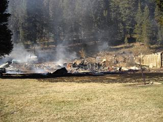 Big Creek Lodge after fire