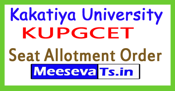 KUPGCET Seat Allotment Order 2018