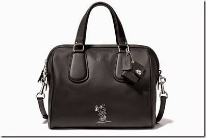 Peanuts X Coach black satchel bag