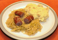 Brat Kraut and Taters