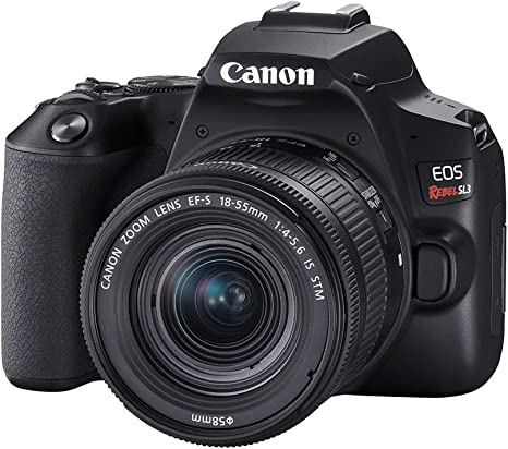 Canon EOS Rebel SL3 Digital SLR Camera with EF-S 18-55mm Lens kit, and 3.0 Inch Vari-Angle Touch Screen, Black Color with Built-in Wi-Fi, Dual Pixel CMOS AF