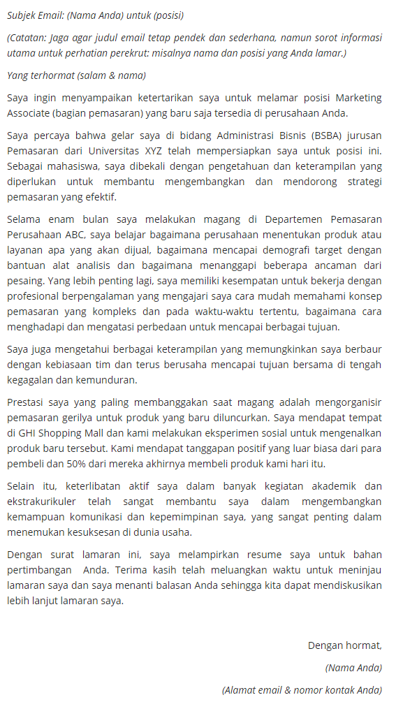 Contoh Surat: Contoh Surat Balasan Magang Dari Perusahaan