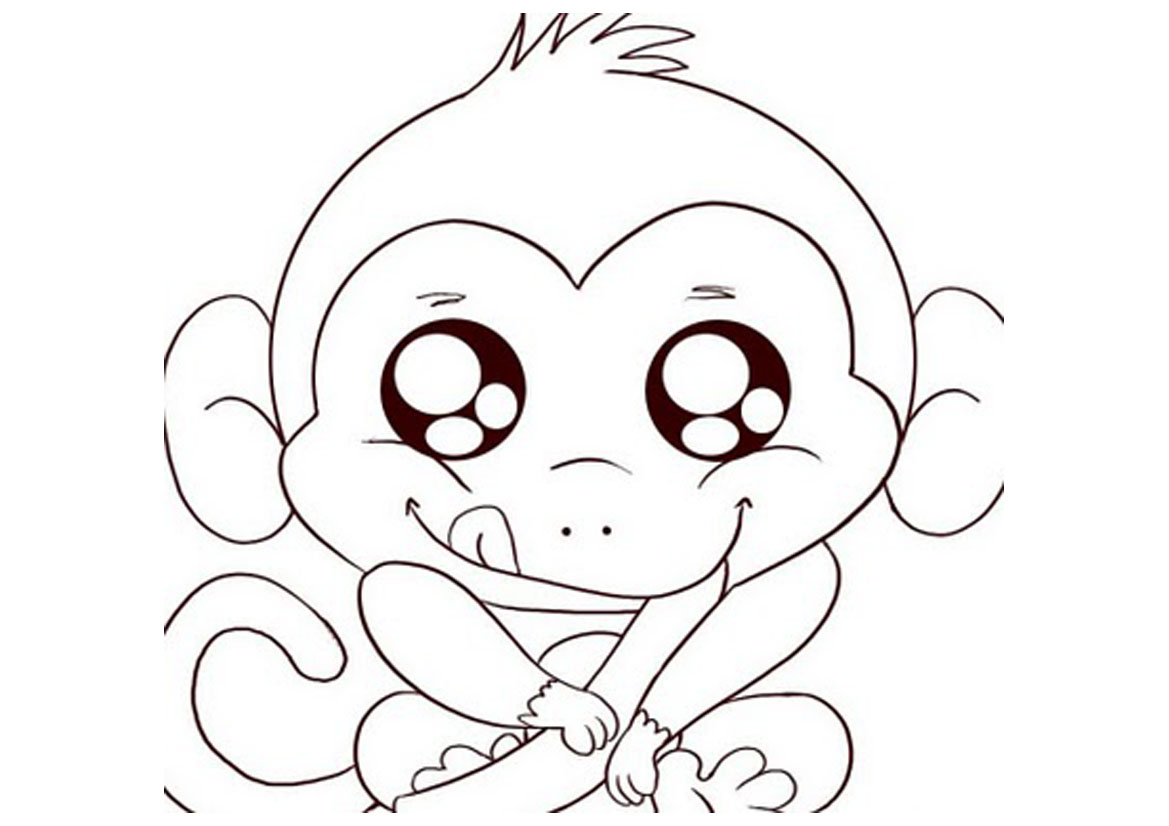 Chimpanzee Coloring Page