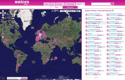 Woices.com - Echoes Mapped - The Map