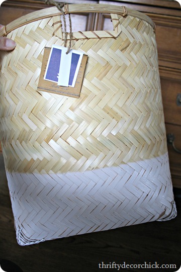 DIY ombre basket planter