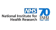 Image of NIHR Logo and 70 years of the NHS