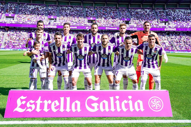 REAL VALLADOLID C. F. Temporada 2021-22. El Yamiq, Rubén Alcaraz, Kiko Olivas, Diogo Queiros, Roberto. Toni Villa, Ósar Plano, Luis Pérez, Weissman, Roque Mesa, Lucas Olaza. REAL VALLADOLID C. F. 0 C. D. TENERIFE 2. 12/09/2021. Campeonato de Liga de 1ª División, jornada 5. Valladolid, estadio José Zorrilla.