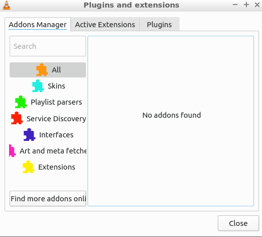 VLC media player plugins & extensions