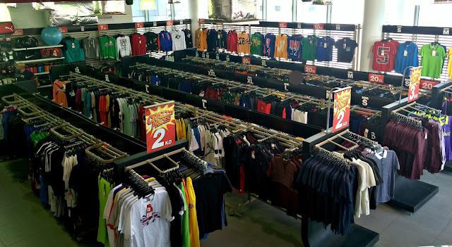 Ground floor of the Sports Box Factory Outlet in Shuwaikh, Kuwait