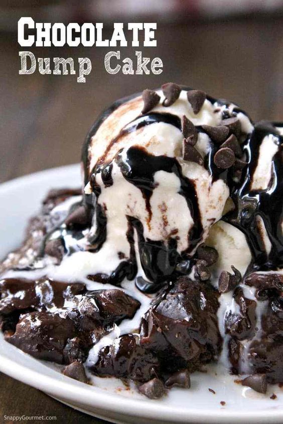 Chocolate Dump Cake, how to make a dump cake with a chocolate cake mix. This easy dump cake recipe only has 5 ingredients. The best! #Chocolate #Dessert #Recipes #SnappyGourmet #DumpCake #Easy #CakeMix via @snappygourmet