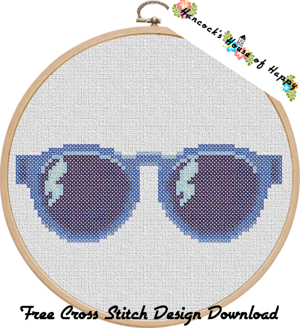 Free Sunglasses Cross Stitch Pattern to Download