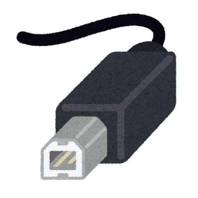 USB端子のイラスト（Type-B）