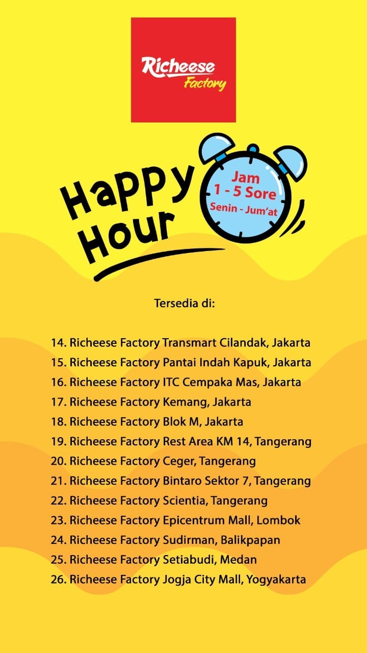 RicheeseFatory - Promo Happy Hour Combo 1PC Fire Chicken Rp.22 Ribuan