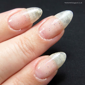Swatch and review of Red Carpet Manicure Diamond gel polish glitter top coat.