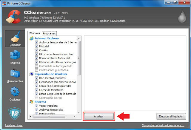 Descargar Ccleaner gratis mantenimiento del ordenador