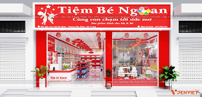 thiết kế shop mẹ và bé