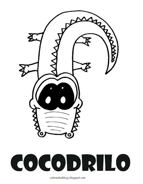 Dibujos de cocodrilo para colorear