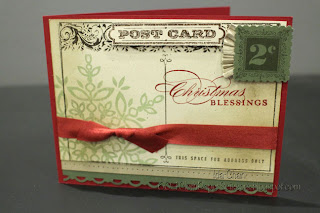 Christmas post card by Ida Chan #StampinUp Vancouver