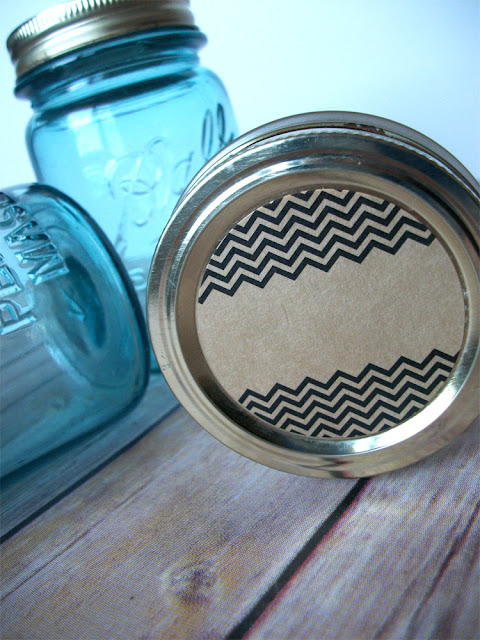 Kraft Chevron Canning Jar Labels