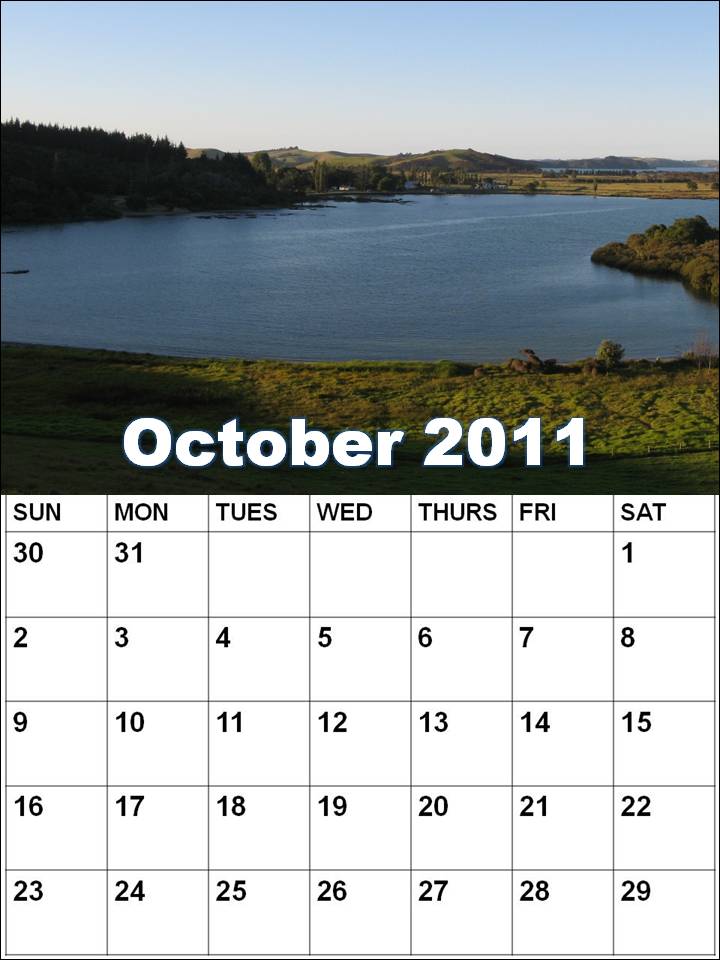 october 2011 calendar. Blank Calendar 2011 October or