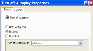 Disable Autoplay of Audio CDs , Blank CD or DVD media and USB Drives in XP and Vista