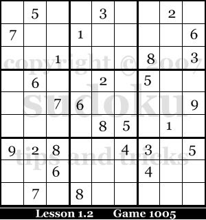 Tips and Tricks: Sudoku Lesson 1.2