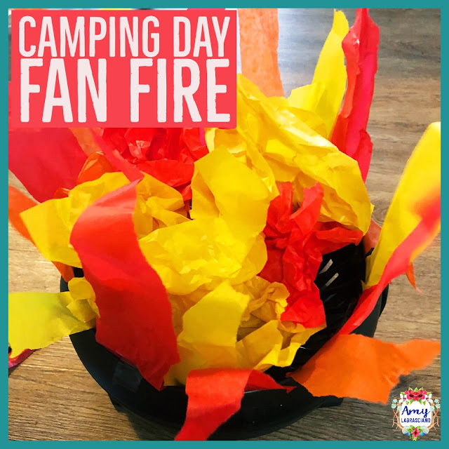 Click here to read all about Camping Day in the classroom.  Find fun read alouds and easy to  implement activities to bring learning to life in your classroom.  {kindergarten, first, second, third, fourth, fifth, 1st, 2nd, 3rd, 4th, 5th, classroom, homeschool}