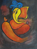 Harmony Arts Academy Drawing Classes Friday 24-November-2017 12 yrs Mitali Prashant Yeole Ganapati Gods Poster Colours