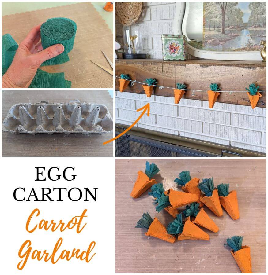 Egg Carton Carrot Garland