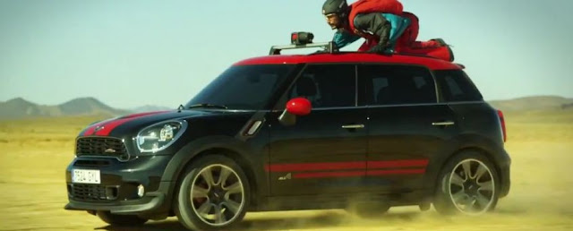 Mini cooper flying