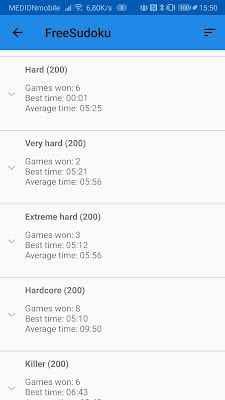 Free Sudoku App difficulties
