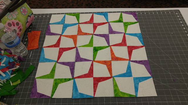 Island Batik paper pieced mini quilt