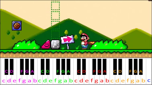 Donut Plains - Super Mario World Piano / Keyboard Easy Letter Notes for Beginners