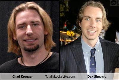 Burn List Blog Dax Shepard Chad Kroeger Info From Somethingtobefound Com 2014 01 Twinsie Tuesday Dax Chad Html Nickelback Musician Gone Bad Zack Braff Actor Playing Another Actor Both Info From Google Images Totallylookslike Com Also Jamie