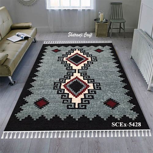 Decorative Handmade (6x9 feet) large Shotoronji floor mats for home or office শতরঞ্জি SCEx-5428
