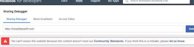 How unblock my website on facebook?